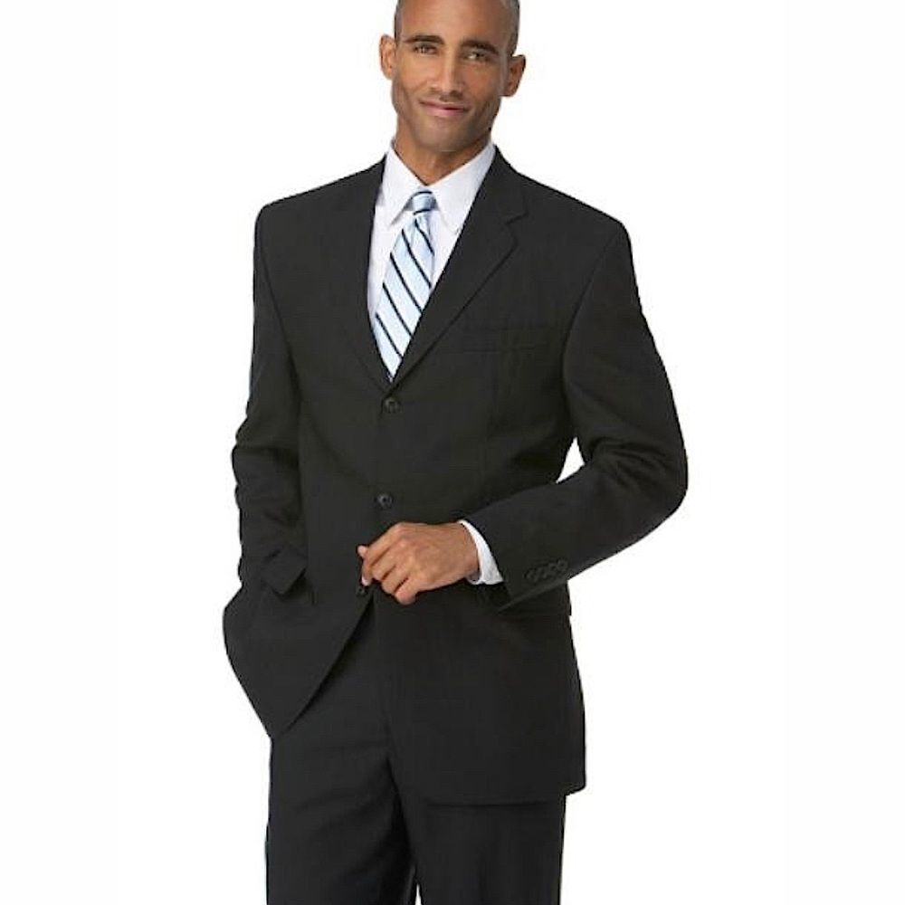 Van Heusen Men’s Black 3 Button Suit Jacket Blazer